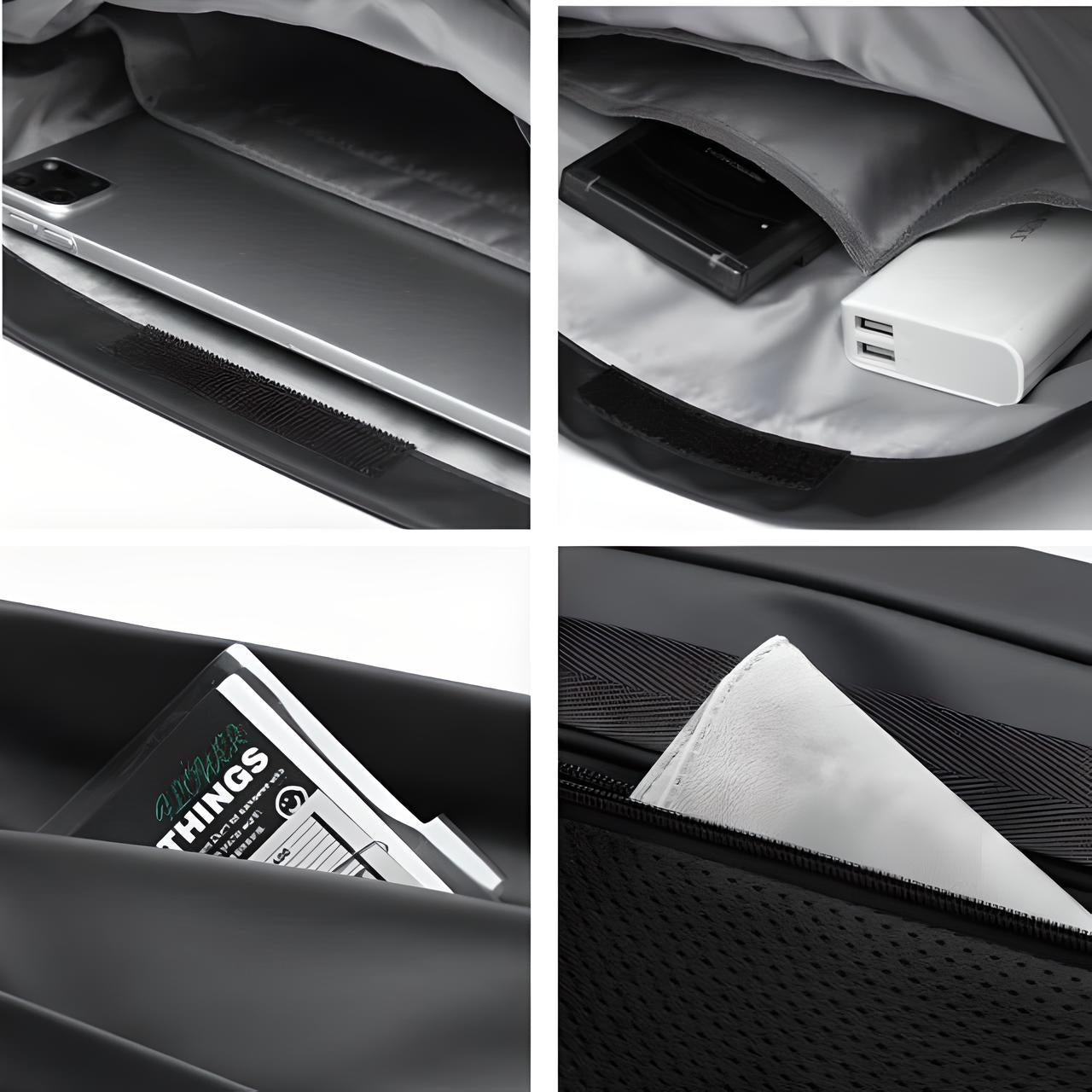 Anti-Diefstal Obsidiaan schoudertas