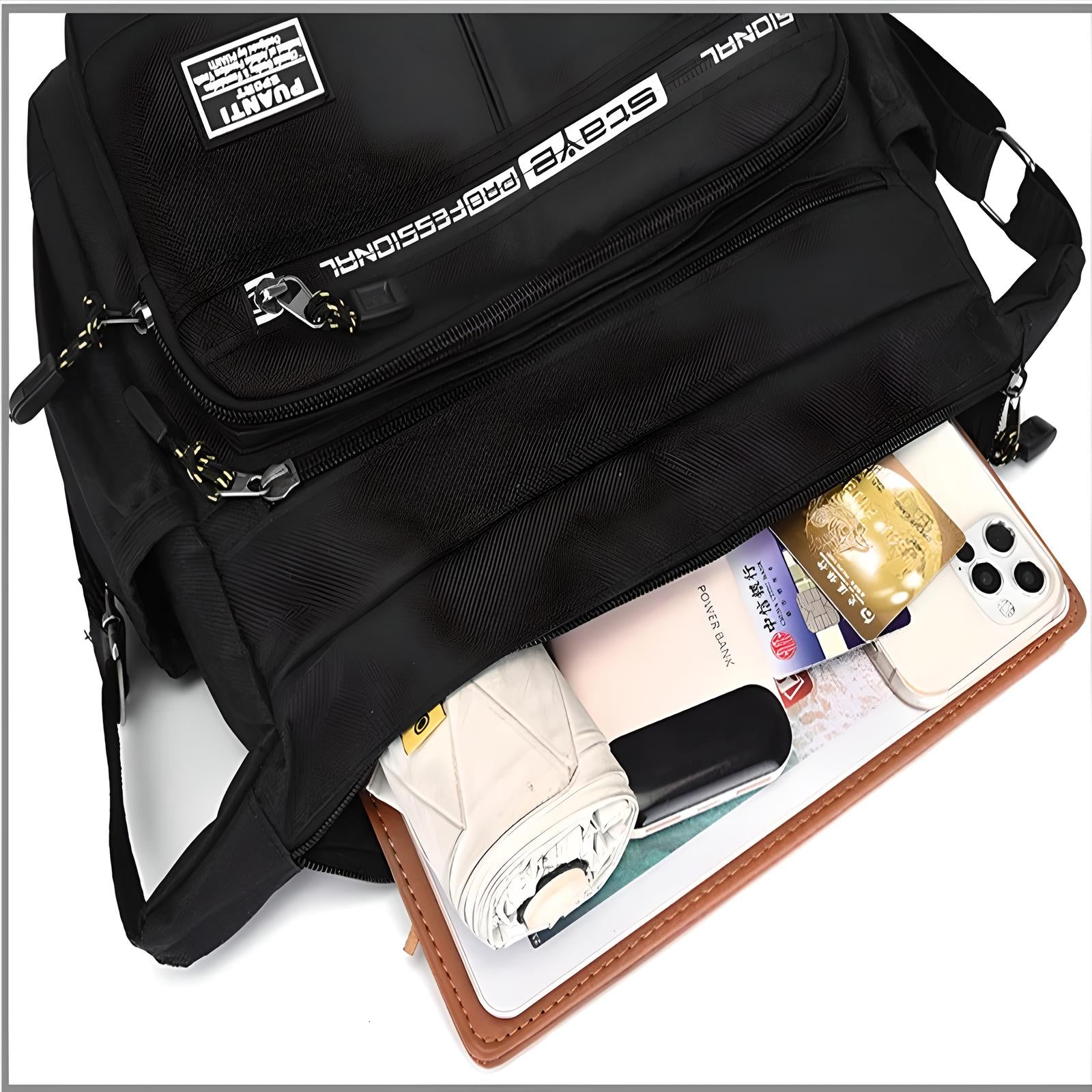 Spacious Shoulder Bag with Anti-Theft Security