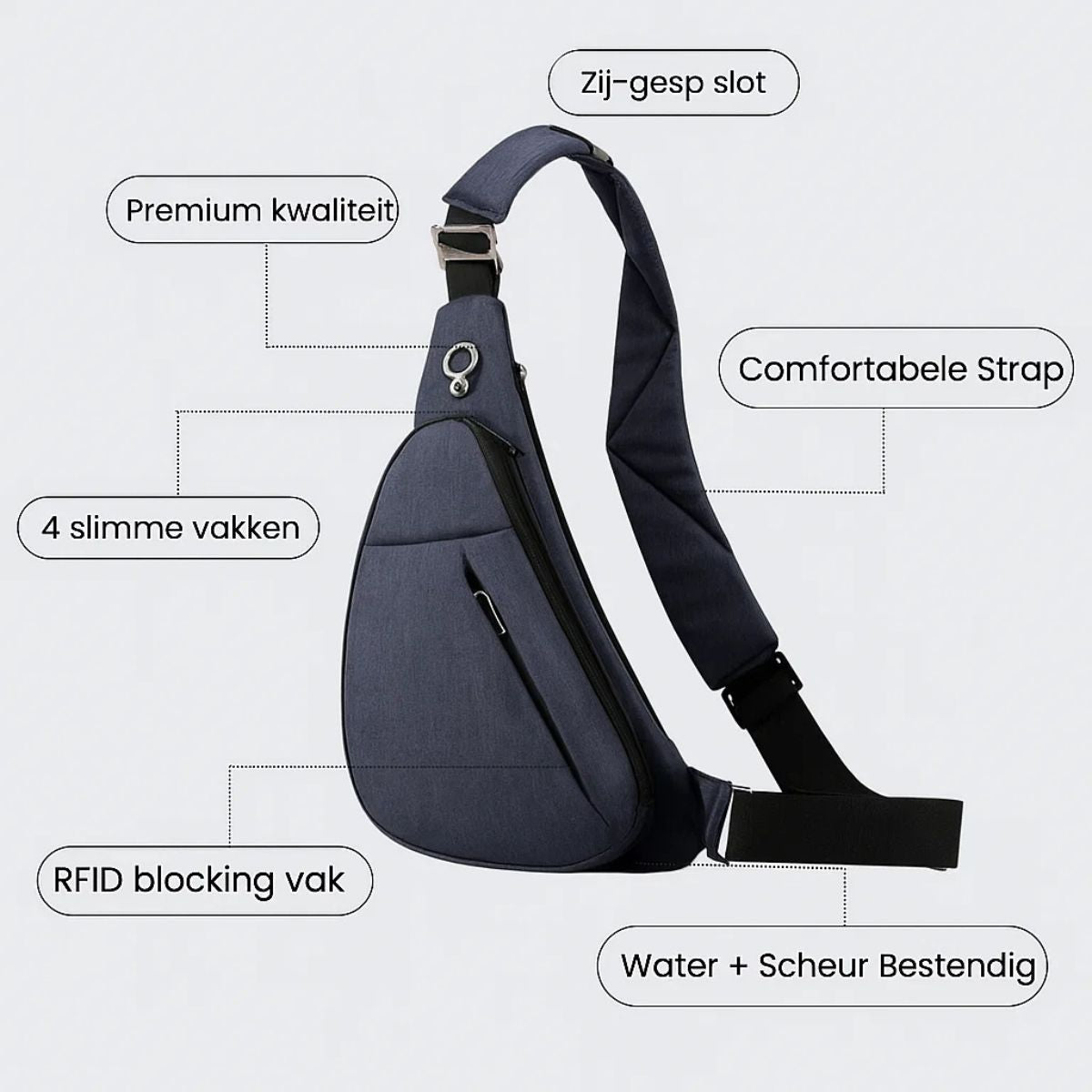 LockIt | Antidiefstal Schoudertas