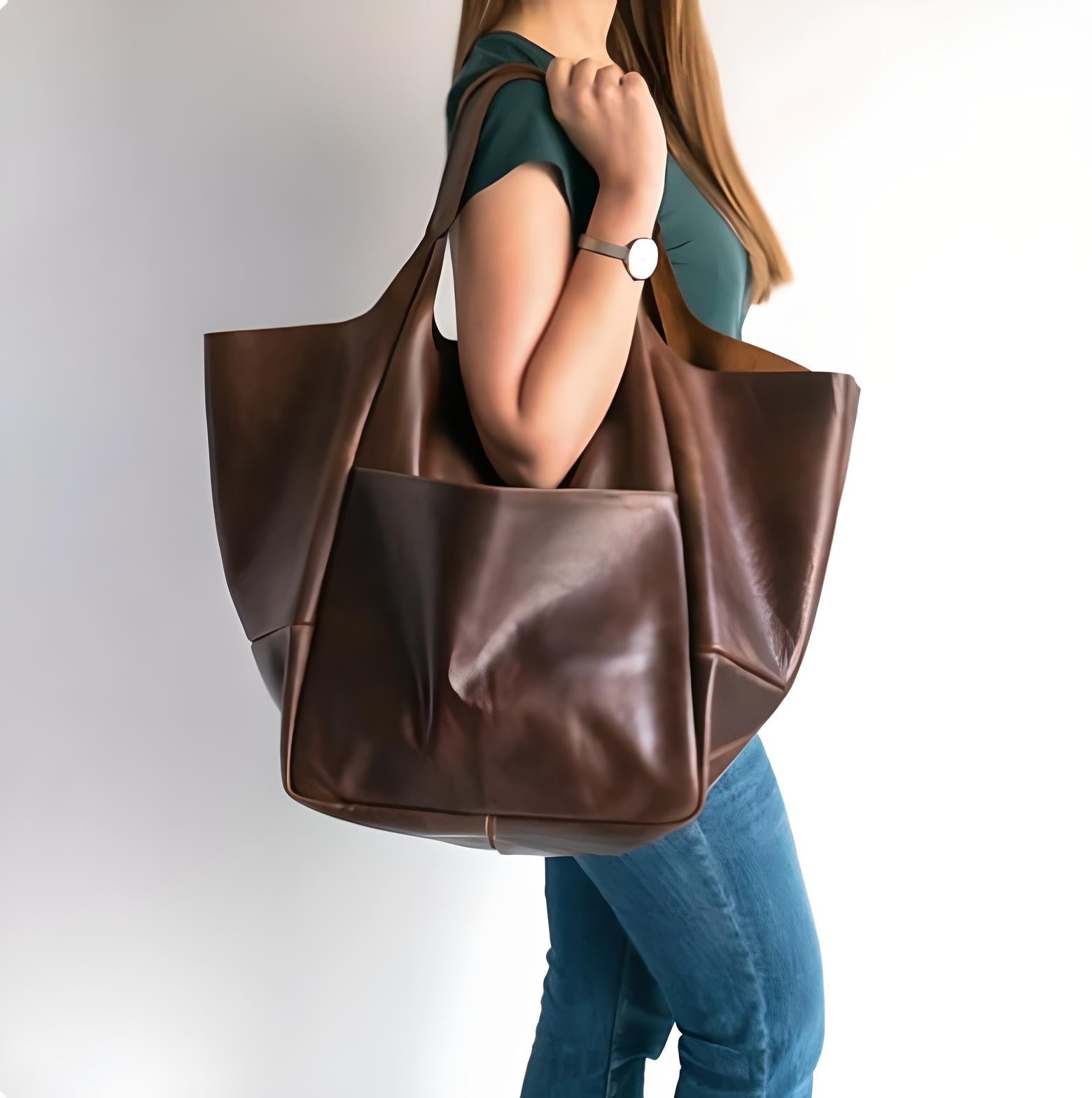 Aria | Oversized Leren Tote Bag