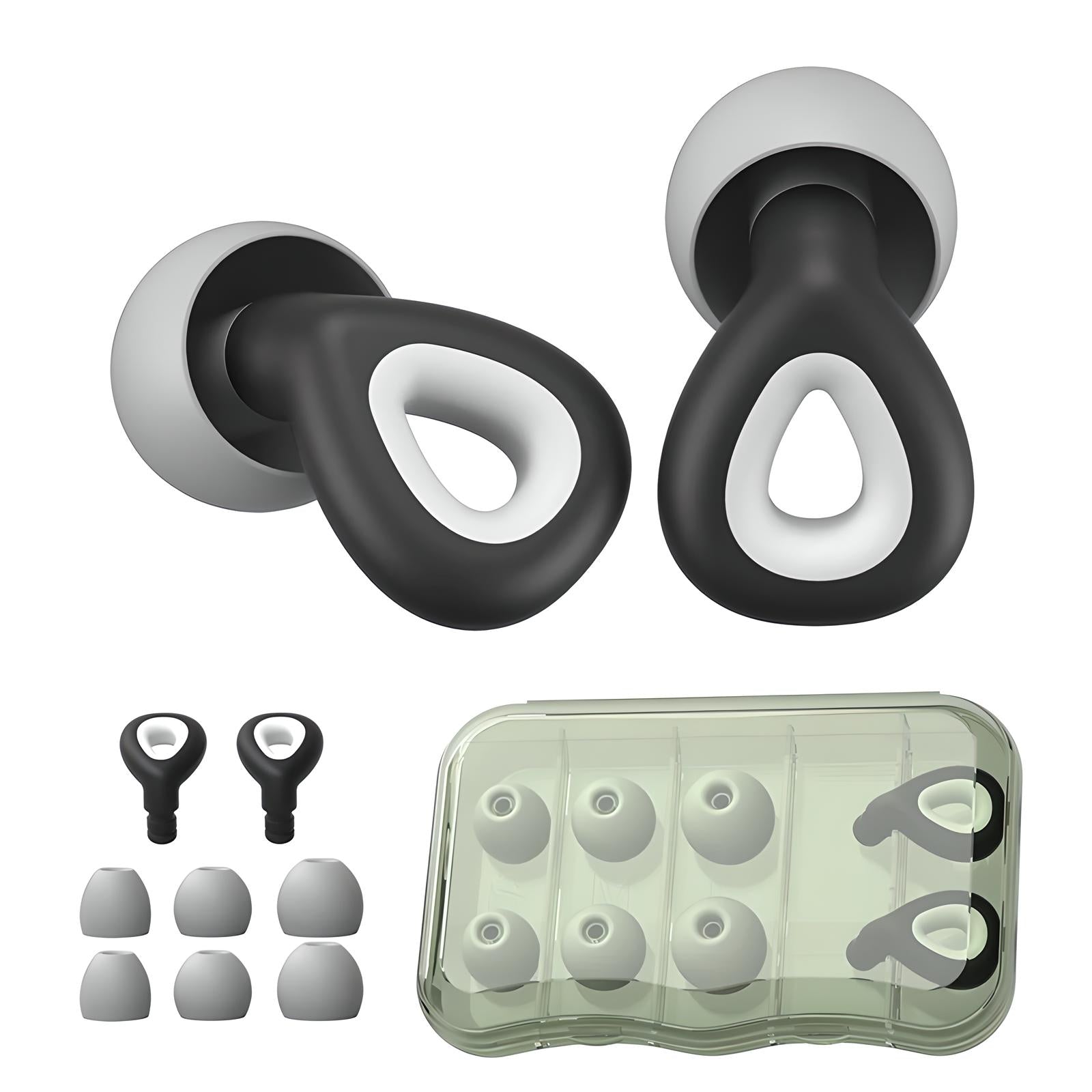 Set of Noise-Canceling Travel Earplugs