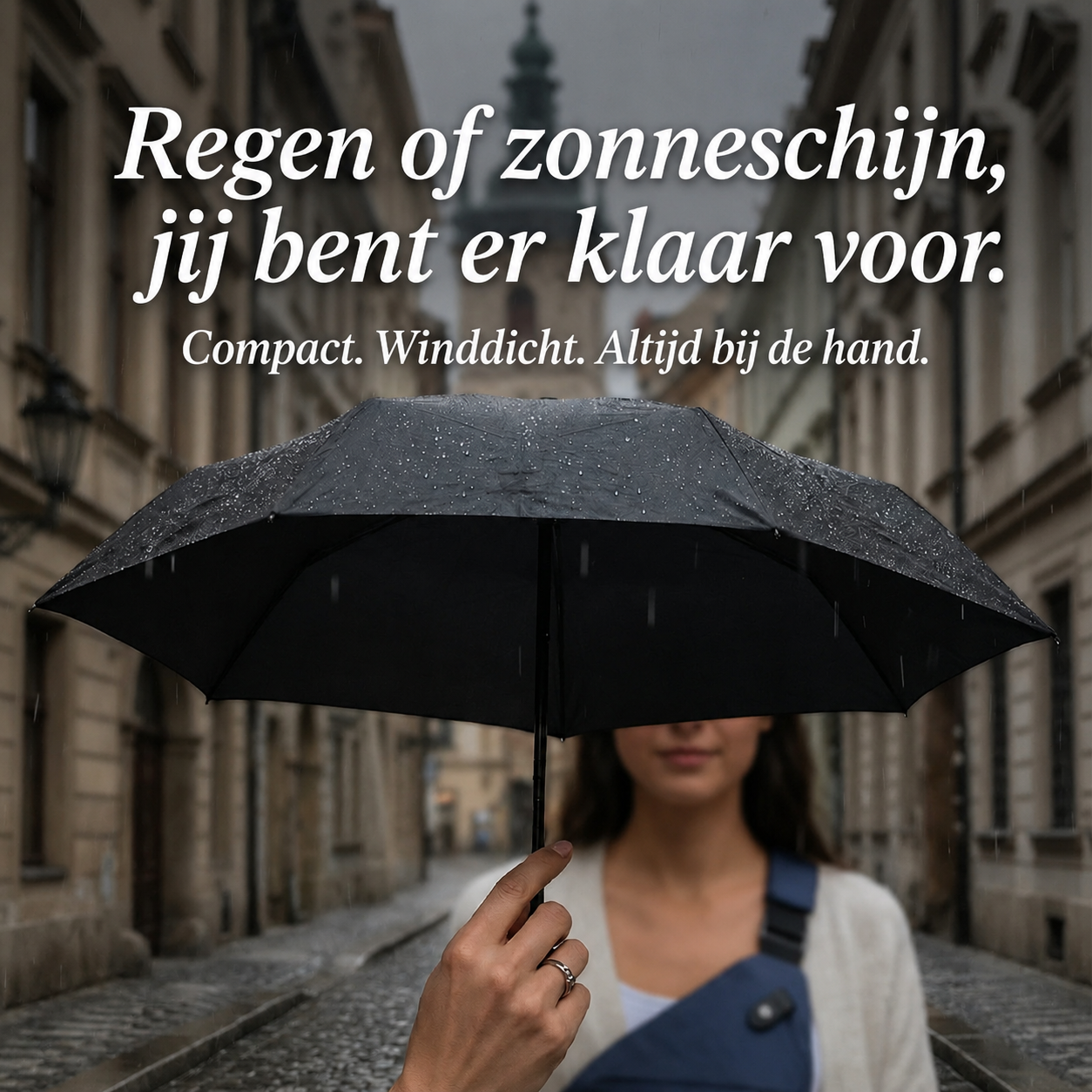 Compacte Reisparaplu & Etui
