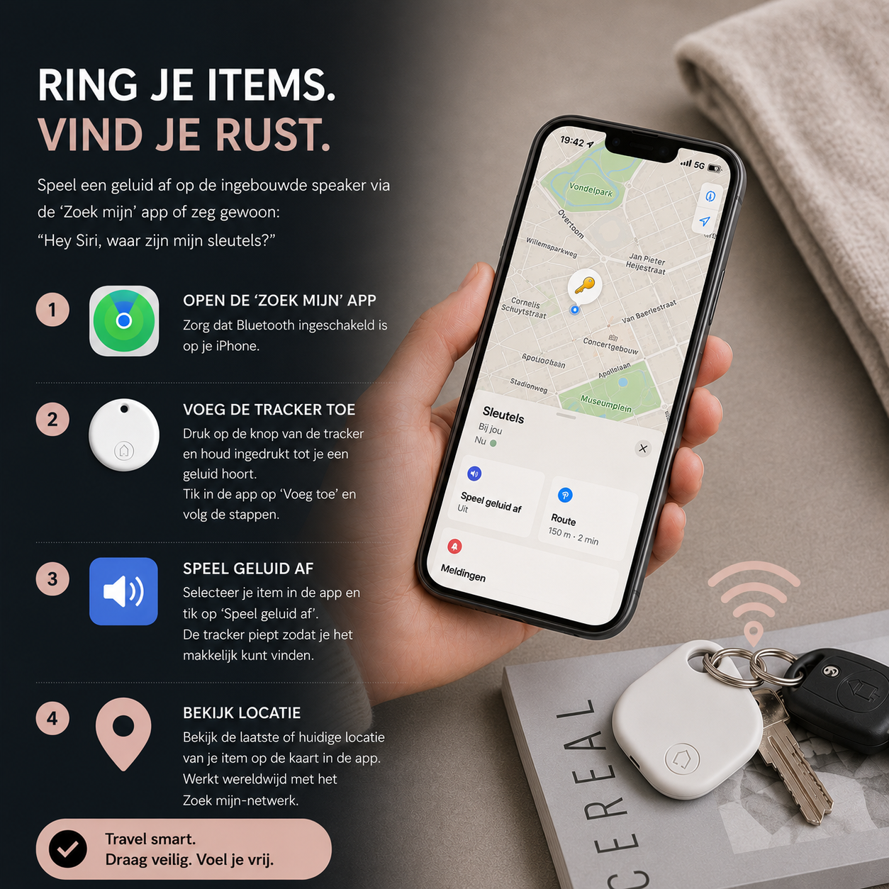 Travara SmartTag™ | Nooit Meer Je Spullen Kwijt
