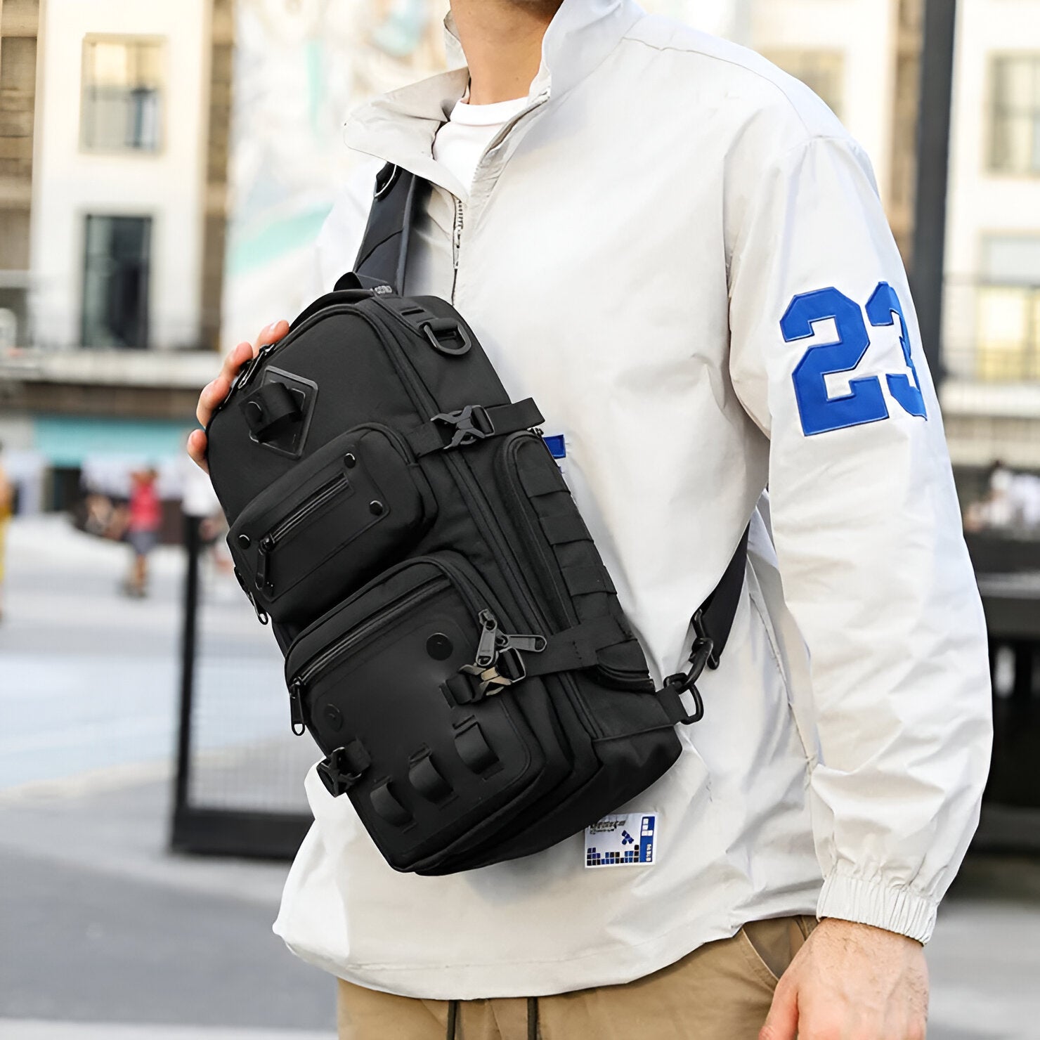 SecureStride Large Anti-Theft Shoulder Bag