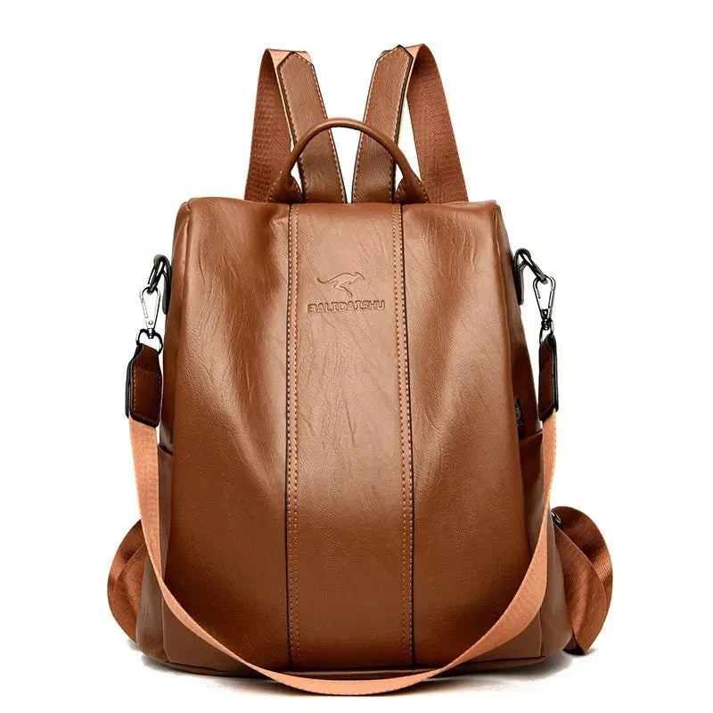 Tourer | Dames Antidiefstal Leren Rugzak
