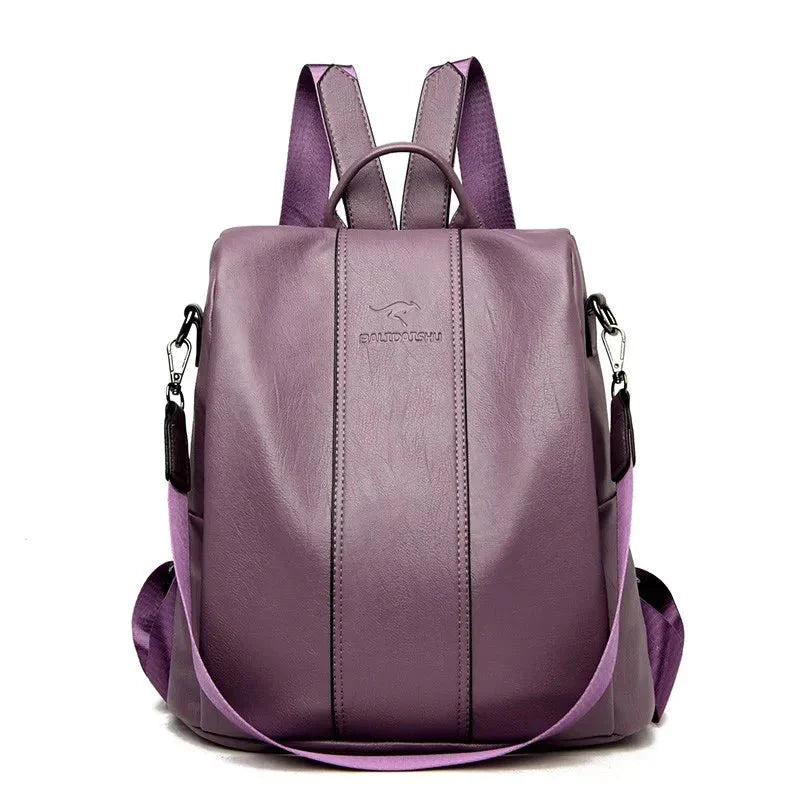 Tourer | Dames Antidiefstal Leren Rugzak