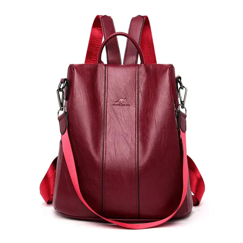 Tourer | Dames Antidiefstal Leren Rugzak