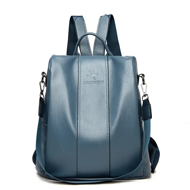 Tourer | Dames Antidiefstal Leren Rugzak